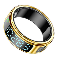 2025 Trending NewBB09 Smart Ring Touch Screen Heart Rate Blood Oxygen Sleep Health Detection Time Display Motion Pedometer IOS Plastic