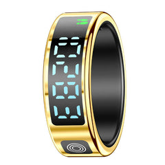2025 Trending NewBB09 Smart Ring Touch Screen Heart Rate Blood Oxygen Sleep Health Detection Time Display Motion Pedometer IOS Plastic
