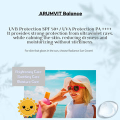 ARUMVIT New Arrival Korean Skincare Product-Balance Vitamin C Radiance Sun Cream SPF50+ Hot Selling Moisturizer Niacinamid