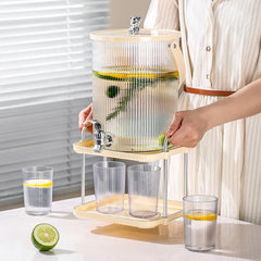 New Luxury Cold Water Bottle Kettle With Faucet Japanese Large Capacity Home Fruit Tea Lemonade Bucket Picnic Water Jug