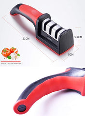 3-in-1 Knife Sharpener With Fruit And Meat Knife Peeler.3-Stage Diamond Coated Knife Sharpener, With a Knife Ceramic peeler