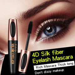 VIBELY 24H Long Lasting Waterproof 4D Mascara Extension Long Curling Eyelash Fiber Quick Dry Volume Mascara