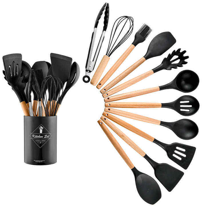 Professional Manufacture Kitchen Tools Silicone Kitchen Accessories Cooking Utensils Customized Logo Sustainable 3000pcs