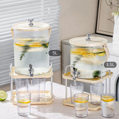 New Luxury Cold Water Bottle Kettle With Faucet Japanese Large Capacity Home Fruit Tea Lemonade Bucket Picnic Water Jug