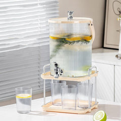 New Luxury Cold Water Bottle Kettle With Faucet Japanese Large Capacity Home Fruit Tea Lemonade Bucket Picnic Water Jug