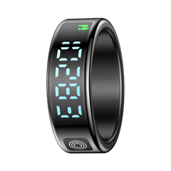 2025 Trending NewBB09 Smart Ring Touch Screen Heart Rate Blood Oxygen Sleep Health Detection Time Display Motion Pedometer IOS Plastic