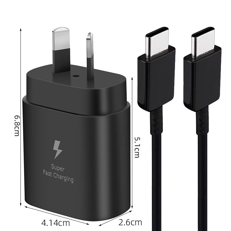 25W Type C Fast Charging Mobile Phone Charger EU US AU UK Adapter PD Function 5V/2.4A 5V/2A for Samsung S25 S24 S23 S22 A05 A15
