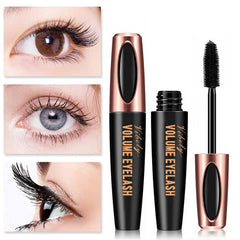 VIBELY 24H Long Lasting Waterproof 4D Mascara Extension Long Curling Eyelash Fiber Quick Dry Volume Mascara