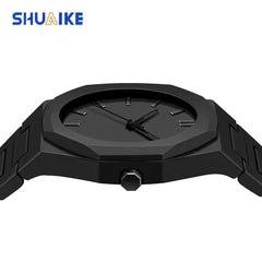 Custom Luxury Casual Ultra Thin Black Noir Allure Relojes Hombre Arabic Dial Wristwatches Wrist Mens Quartz Watch for Men